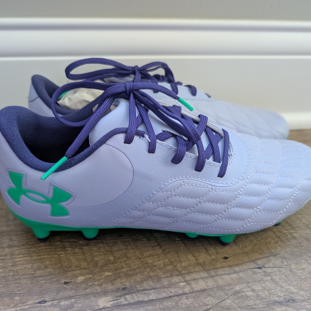 Under Armour Kids Soccer Cleats - Purple and Green